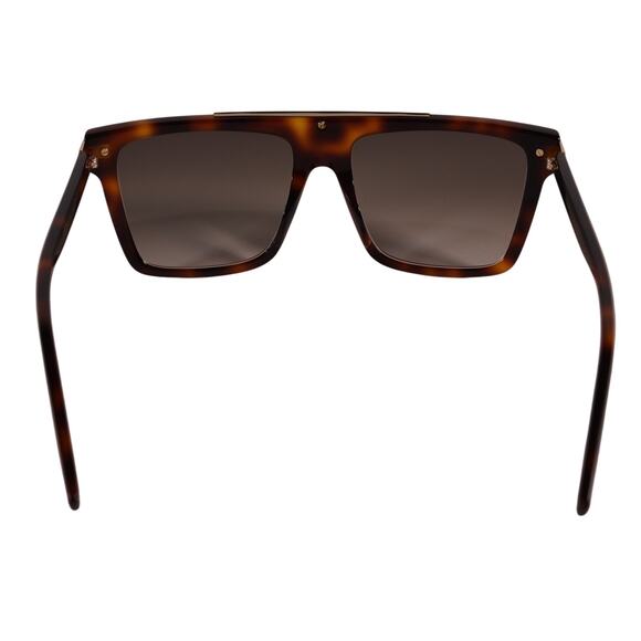Marc Jacobs Square Sunglasses - Tortoise + Gold / Brown Gradient - NWT - Picture 9 of 11